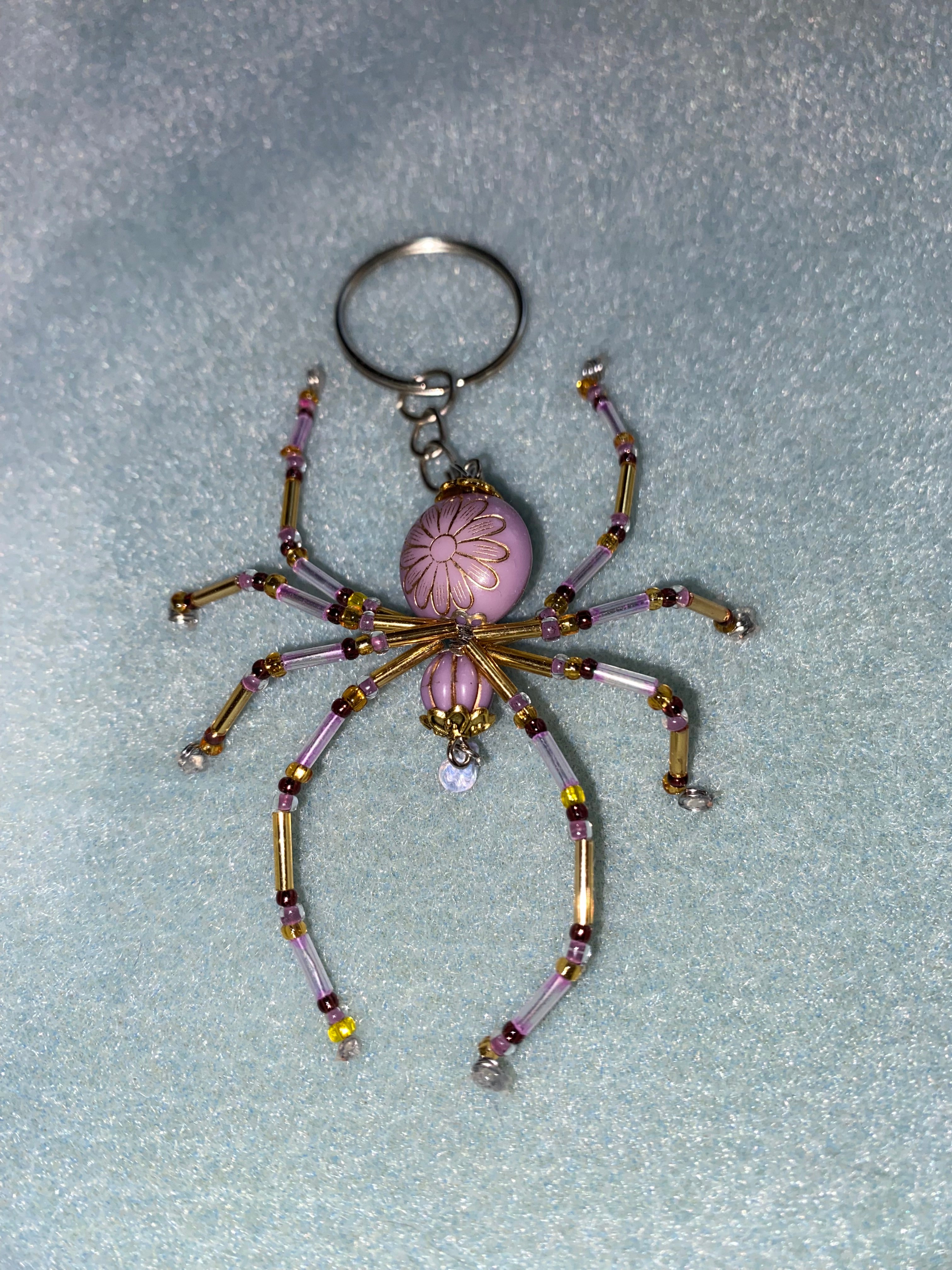Purple and gold spider
