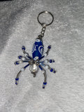Blue and white spider