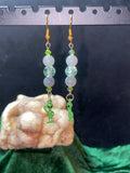 Green alien earrings