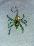 Clear and green beaded spider