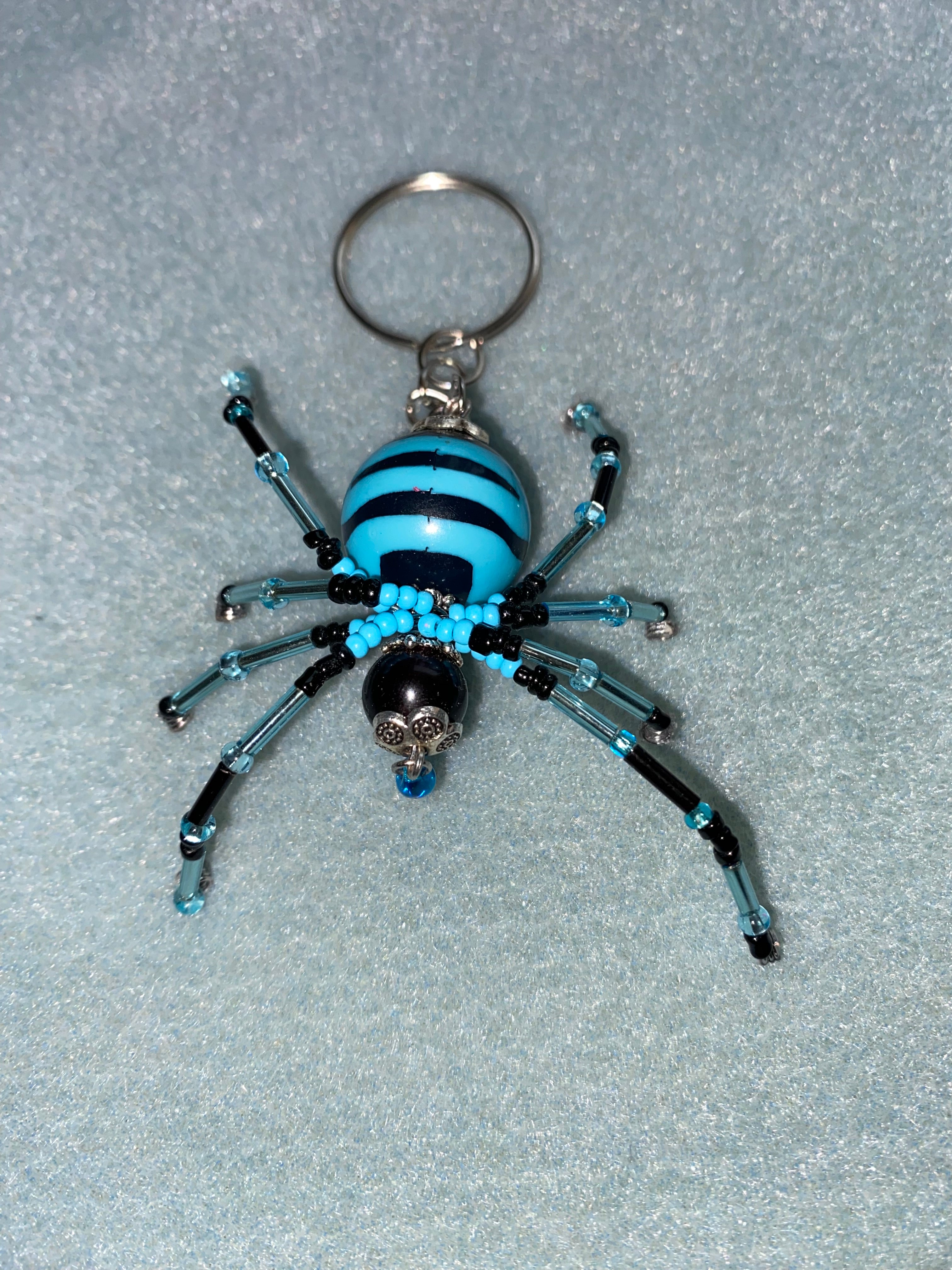 Blue and black spider