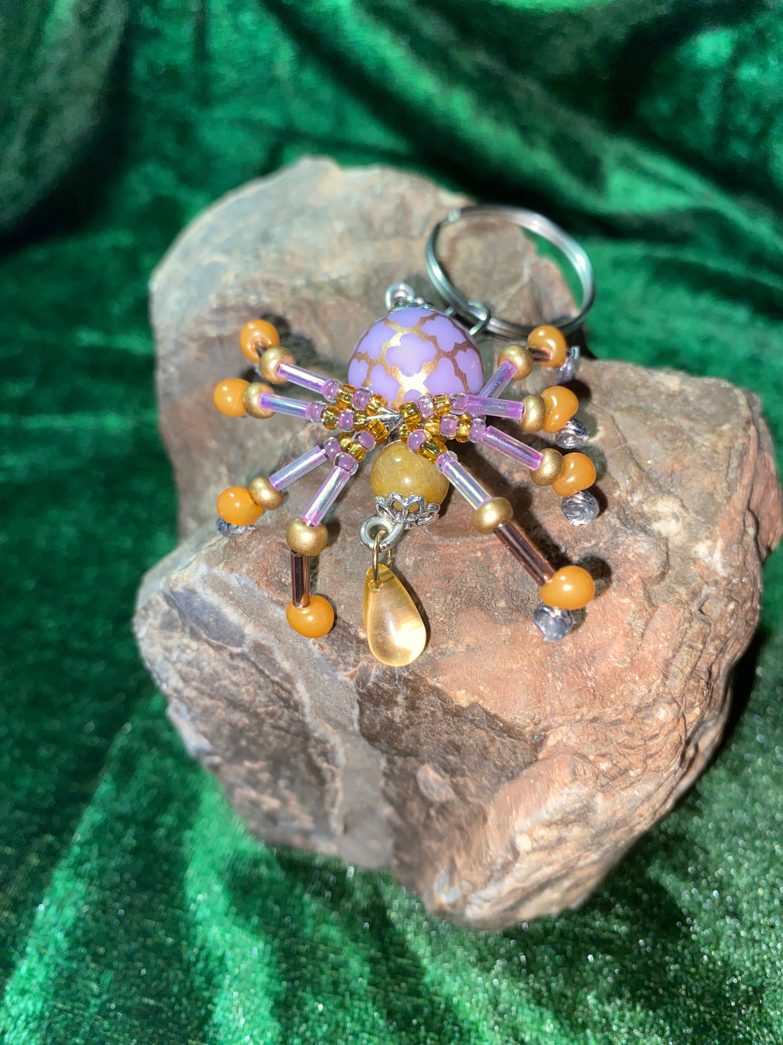 Purple and gold spider